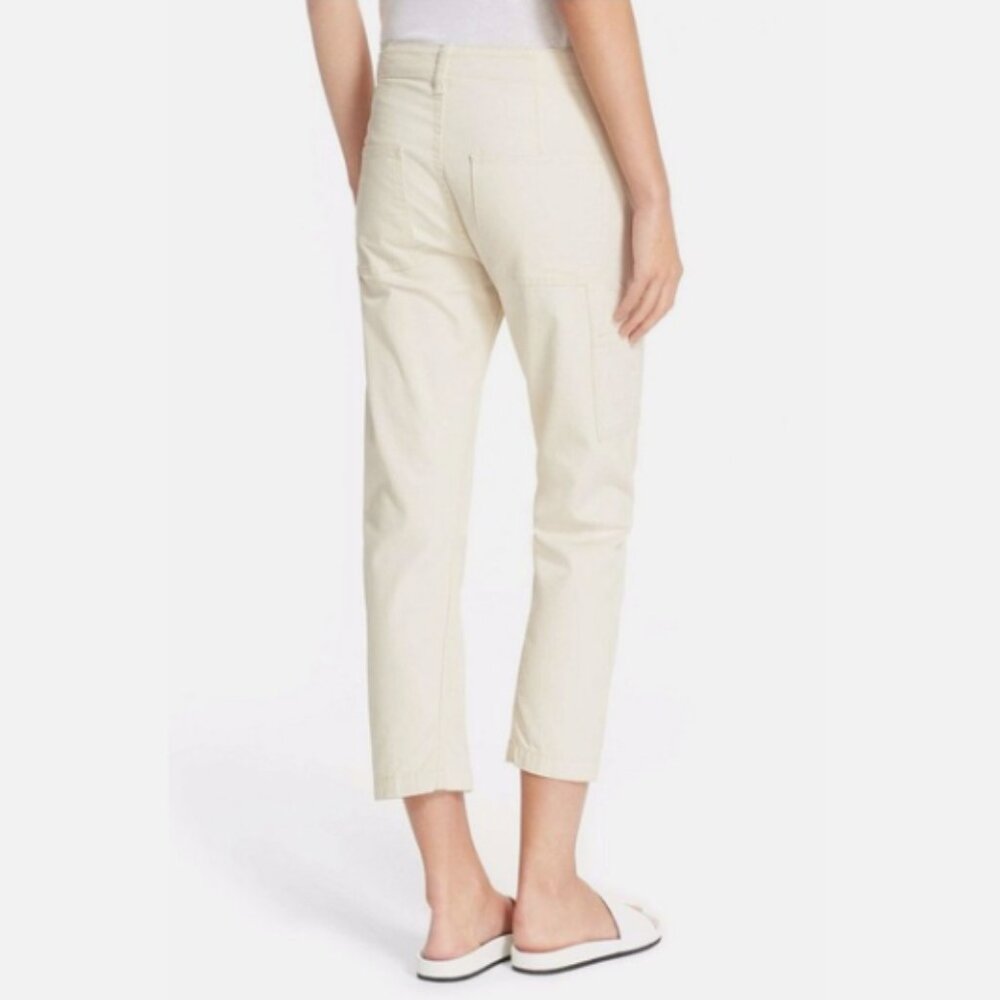 Vince Women's Ivory Cropped Utility Carpenter Pants Size 30 NWOT - Picture 3 of 15